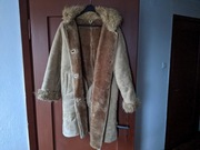 Kożuch damski, sztuczna skóra, długość 88 cm, klatka 2x55 cm