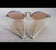 Okulary z czasów dynastii Qing. Stare okrągłe kryształowe.