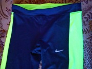 Legginsy, getry sportowe Nike, czarno - seledynkowe, nowe, rozm. S