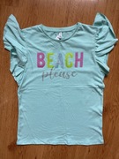 Koszulka t-shirt z falbankami Beach Please