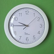 Zegar ścienny sterowany radiowo DCF77, biały, 30 cm średnicy