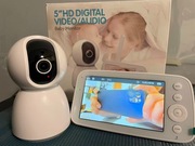 Niania elektroniczna 5" HD IPS, kamera PTZ, FHSS, bez WiFi, nocna wizja