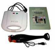 TOSTER OPIEKACZ 800W + BLENDER 170W + KSIĄŻKA 