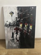 Obraz dziewczyna w deszczu