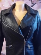 Czarna ocieplana ramoneska. Kurtka wiosenna. Kurtka damska. 