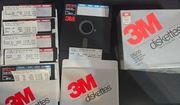 Dyskietki 5,25" 3M DS/DD | MS-DOS dBASE FOX | Retro PC | Lata 80. | Zestaw