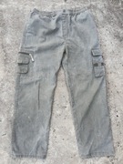 Spodnie cargo bojówki kieszenie po bokach r.L Perfect robocze ciemna zieleń