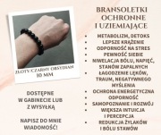 Nowa Bransoletka czarny obsydian ochrona, zdrowie, kamień naturalny