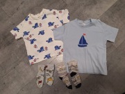 2 t-shirty chłopięce H&M r. 92 cm + skarpetki gratis