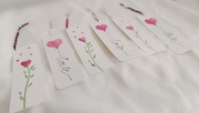 Zakładka malowana ręcznie akwarelami zdobiona kamieniami naturalnymi 