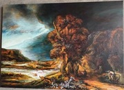 Kopia obrazu Rembrandta – "Krajobraz z miłosiernym Samarytaninem" 