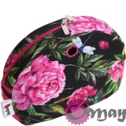 Organizer Obag MOON LIGHT różowy – piwonie kwiaty róż 2 kieszenie | OMAY