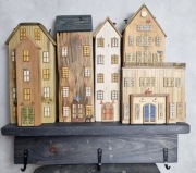 Wieszak - drewniane domki - na klucze i inne drobiazgi 3.