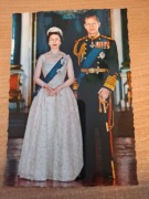 Pocztówka Anglia Wielka Brytania Królowa Elżbieta II i Książę Filip