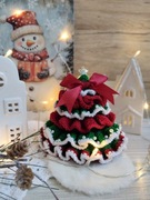 Szydełkowa choinka z włóczki rękodzieło handmade