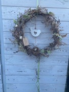 Wianek Wielkanocny na drzwi okno ścianę stroik dekoracja ptaszek ozdoba