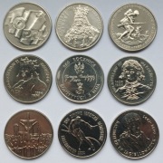 Zestaw 9 monet PRL Miedzionikle