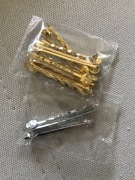 Zestaw do diy 12x złote i 3x srebrne metalowe ozdobne wsuwki do włosów nowe