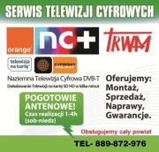 Ustawianie anten satelitarnych, montaż, SAT DVB-T2
