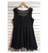 Boohoo, czarna, mini sukienka z kokardą na plecach, rozm, 14, 42