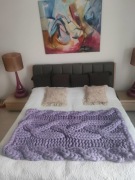 Koc gruby z polskiej wełny czesankowej Merino 