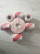 Taśma ostrzegawcza  biało czerwona 7.5cm