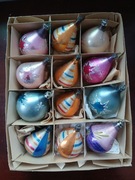 Stare szklane bombki choinkowe z okresu PRL mix