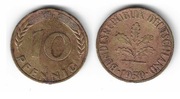 R03 RFN Niemcy 10 pfennig 1950