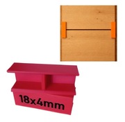 2x DYSTANS UCHWYT SZABLON 18mm DO MONTAŻU FRONTÓW SZUFLAD 4mm