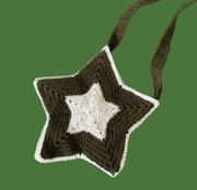 Torba na szydełku gwiazdka zielona