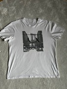 Armani exchange t shirt biały koszulka print M modny