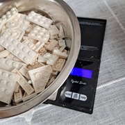 Lego białe, płaskie, płytki 120g mix