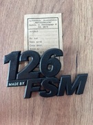 Emblemat znaczek 126 FSM Made By 