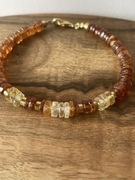 Bransoletka z granatu i cytrynu