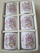 6 sztuk ceramicznych pierścieni na serwetki made in Japan, nowe