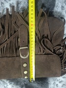 Torebka Boho zamsz naturalny 