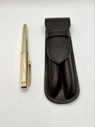 Futerał, etui ze skóry naturalnej na pióra premium brąz