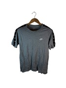 Koszulka Nike szara z logiem lampasami M