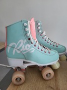 Wrotki RIO Roller Script turkusowe. Rozmiar 38. 