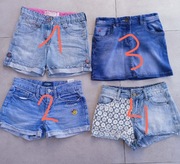 Krótkie spodenki dla dziewczynki  4  pary  9-11   lat  