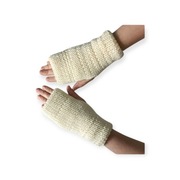 Mitenki Handmade – Rękawiczki bez palców, 100% Merino, Ciepłe