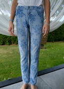 Jeansy w kwiaty name it 152 niebieskie