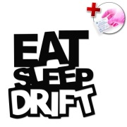 Naklejka EAT SLEEP DRIFT na samochód, lusterko, kask, szybę