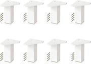 Nogi do mebli zestaw 8 sztuk wysokość 100 mm profil kwadratowy 40 x 40 mm