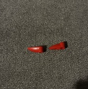 LEGO Ząb otwór na oś 1x3 czerwony 6285599 x346 - 2 sztuki