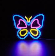 NEON MOTYL MOTYLEK LAMPKA LED DO POKOJU DZIECKA DEKORACJA PREZENT 