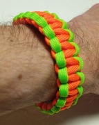 Bransoletka Survivalowa COBRA z linki spadochronowej, 2-kolorowa