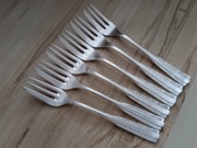 POSREBRZANE WIDELCZYKI DO CIASTA TORTU HEFRA FRAGET WZÓR WSCHODNI