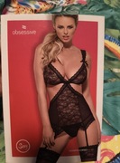 Sexi koszulka nocna w kolorze czarnym rozmiar L/XL . obsessive 