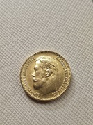 5 rubli 1910r moneta stara carska Rosja wykopki po